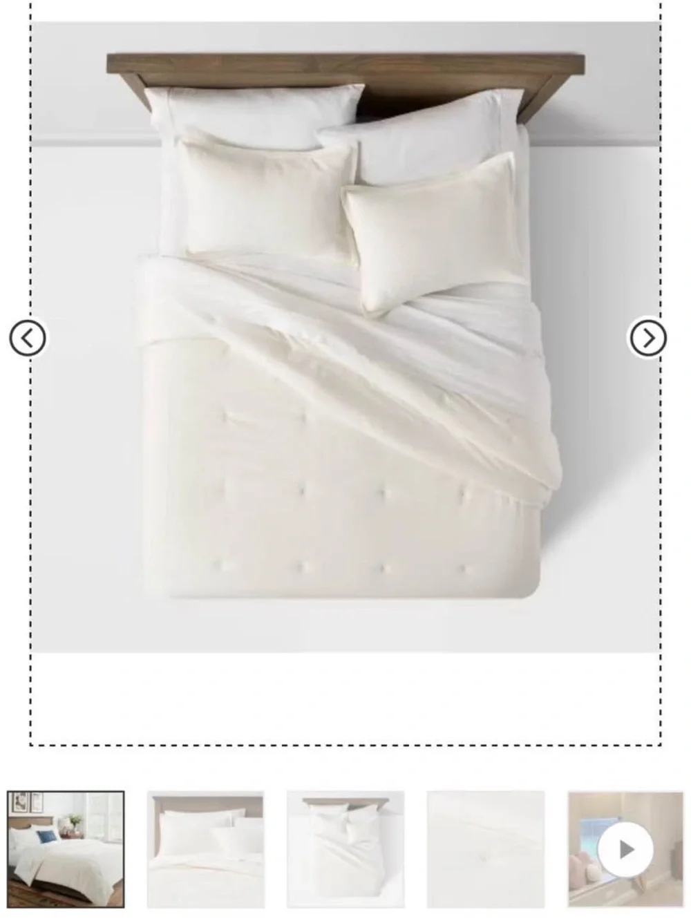 Velvet Comforter and Sham Set - Threshold, cream, full/queen